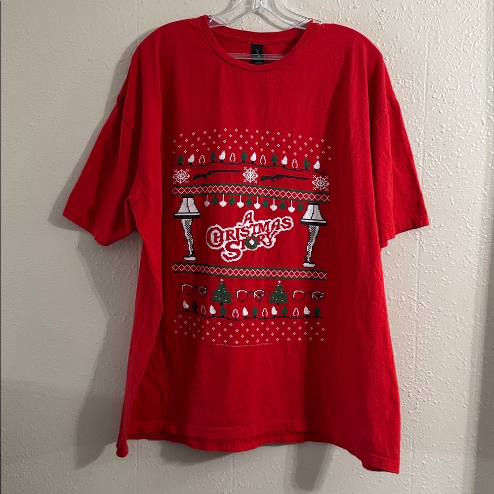A Christmas Story Gildan Red Christmas Graphic T-Shirt